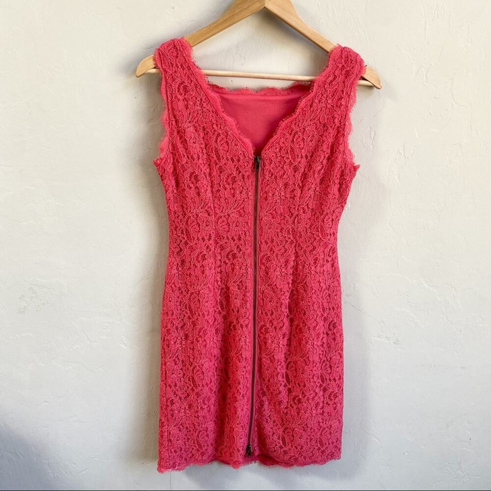 Adrianna Papell Coral Lace Dress Size‎ 6 Petite - Picture 3 of 7